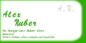 alex nuber business card